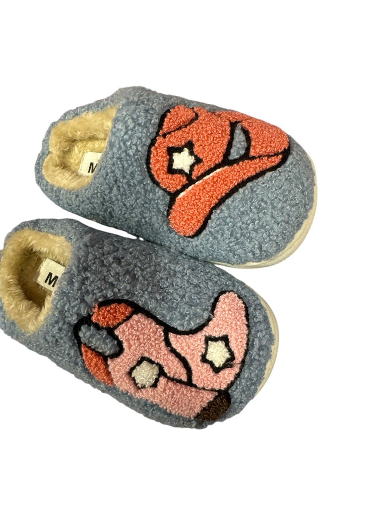 Cozi Blue Cowgirl Slippers