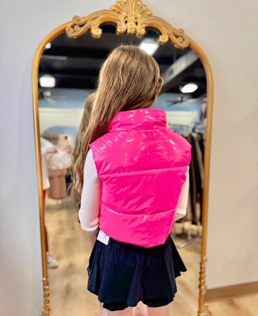 Bright Pink Puffer Vest