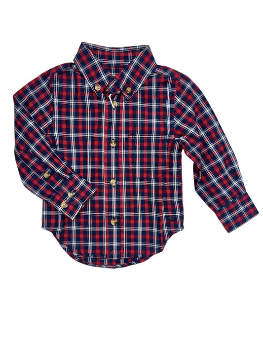 Kensington Red/Navy Button Down