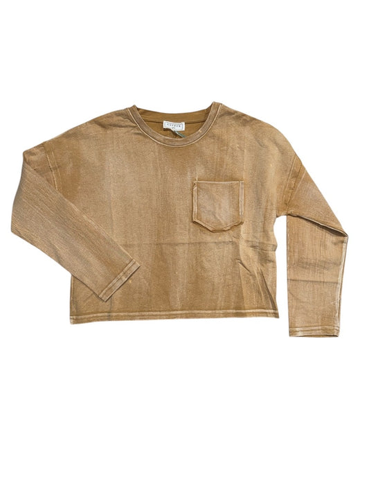 Taupe Washed Pocket Long Sleeve