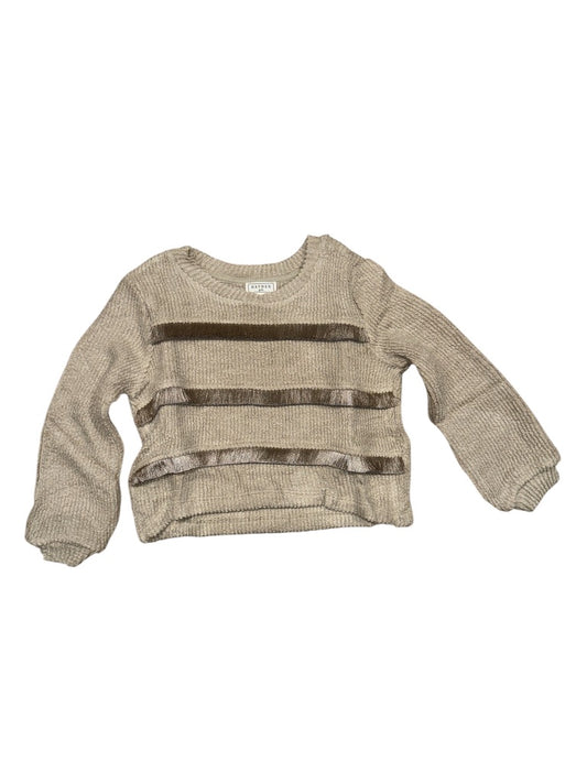 Taupe Fringe Stripe Sweater