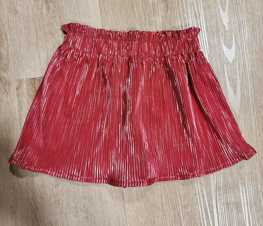 QOS Red/Silver Ribbed Skort