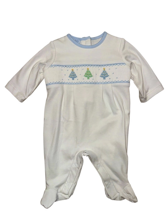 Petit Bebe Christmas Trees Boys Footie