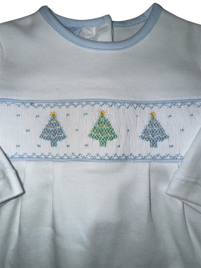 Petit Bebe Christmas Trees Boys Footie