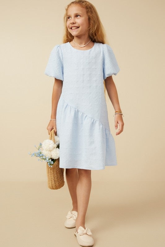 Girls Lt Blue Dress W/Pockets