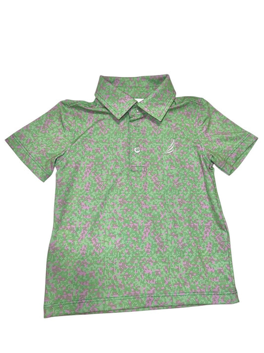 CB Miles Green & Pink Polo