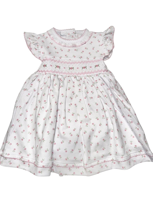 Juliette's Classics Smocked Printed Flutters Dress Set PK