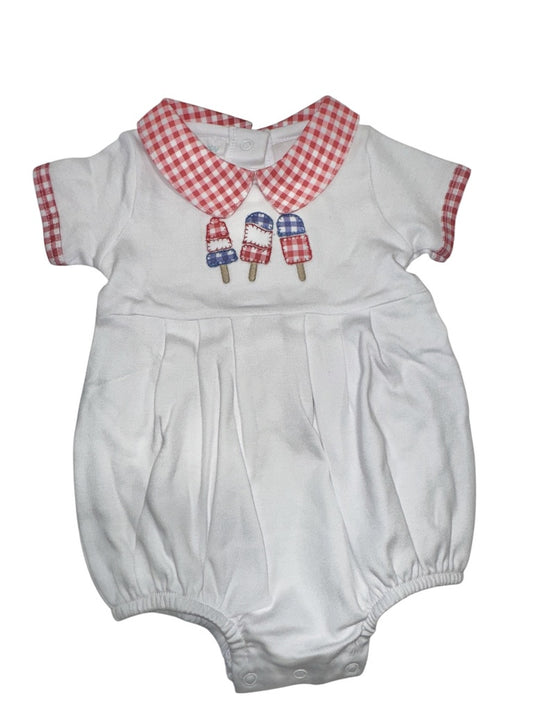 Red, White and Yum! Collared Boy Bubble