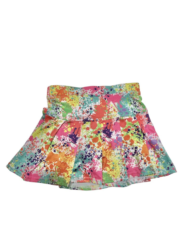 Tennis Skort in Spring Splatter Paint