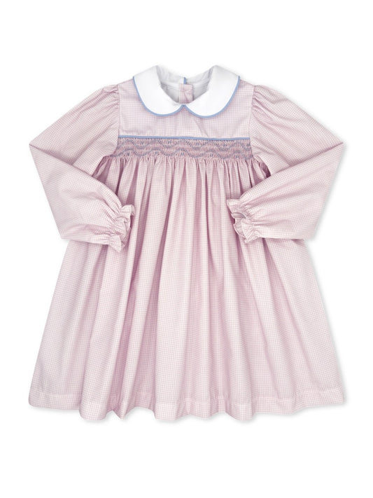 LS Michelle Dress LS Classic Pink Minigingham