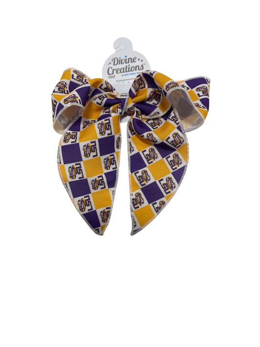 LSU Checkerboard Bow