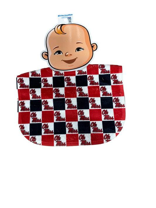 Ole Miss Checkerboard Bib