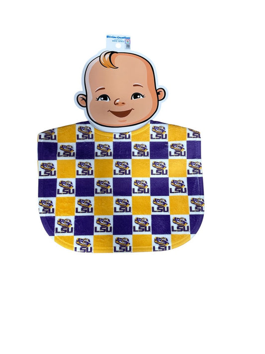 LSU Checkerboard Bib