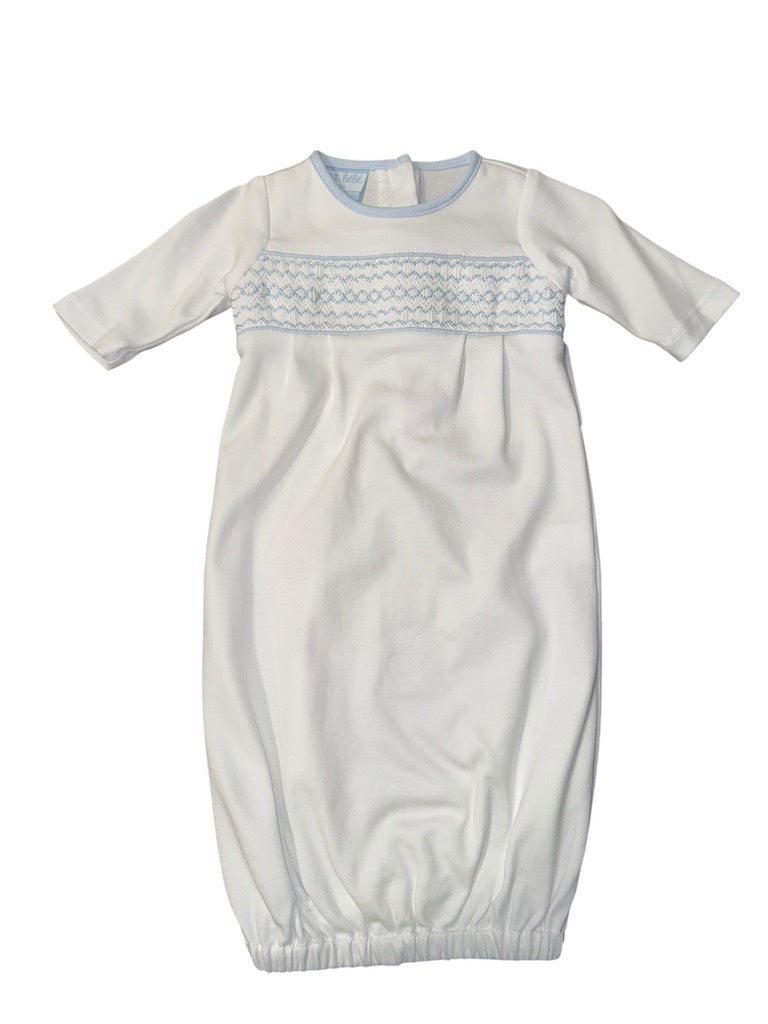Petit Bebe Samuel White Knit Boys Sac Gown