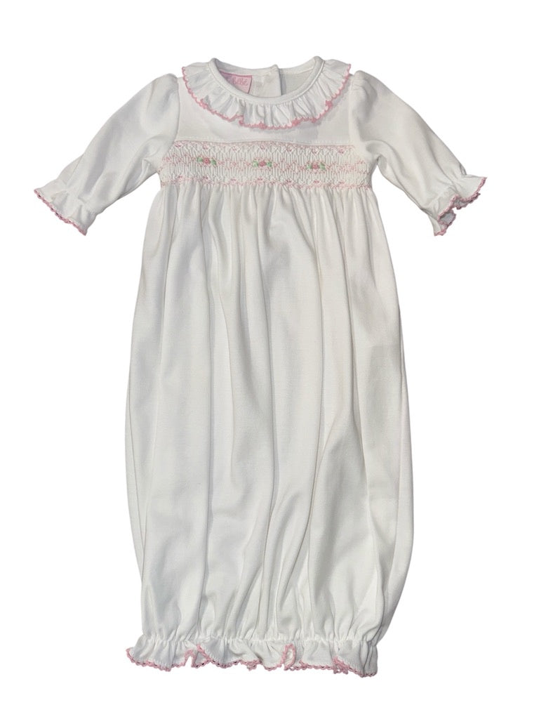 Petit Bebe Sophie White Knit Girls Sac Gown