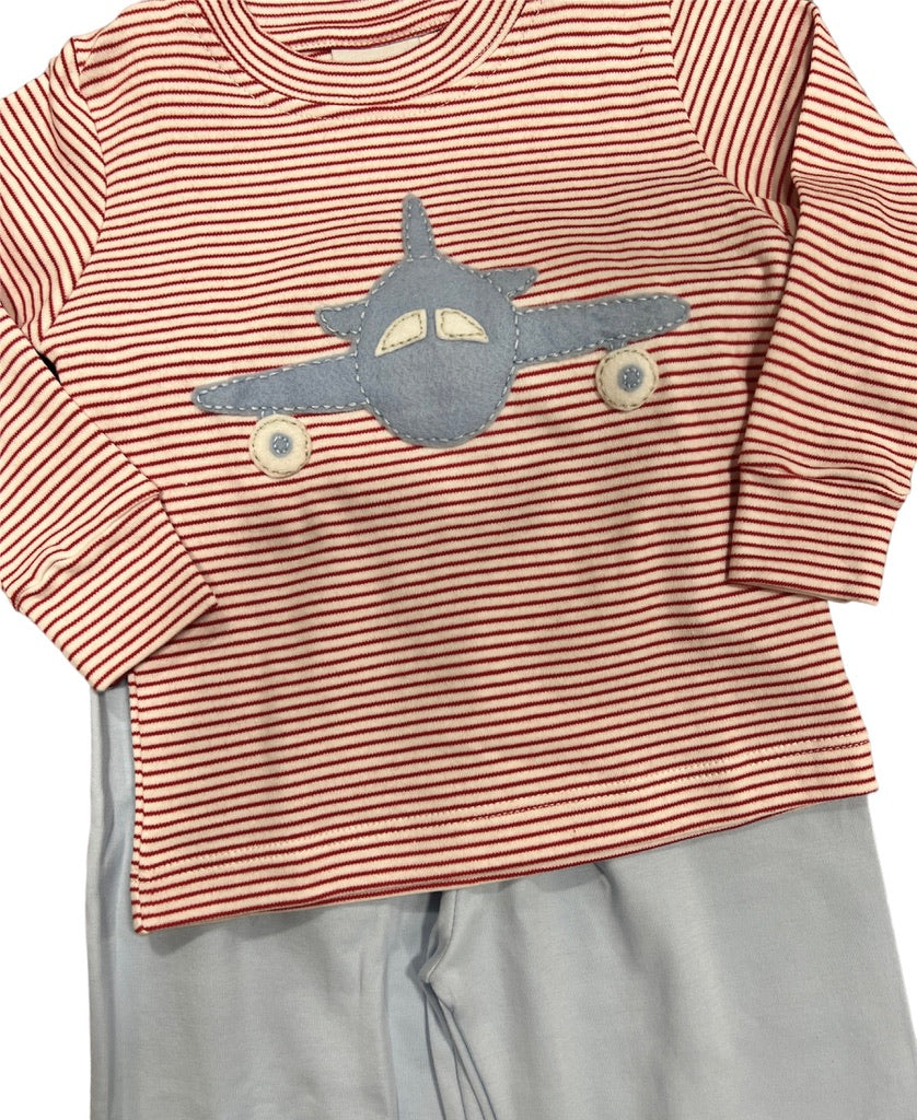 Squiggles Dive Bomber Pant Set Red/Blue