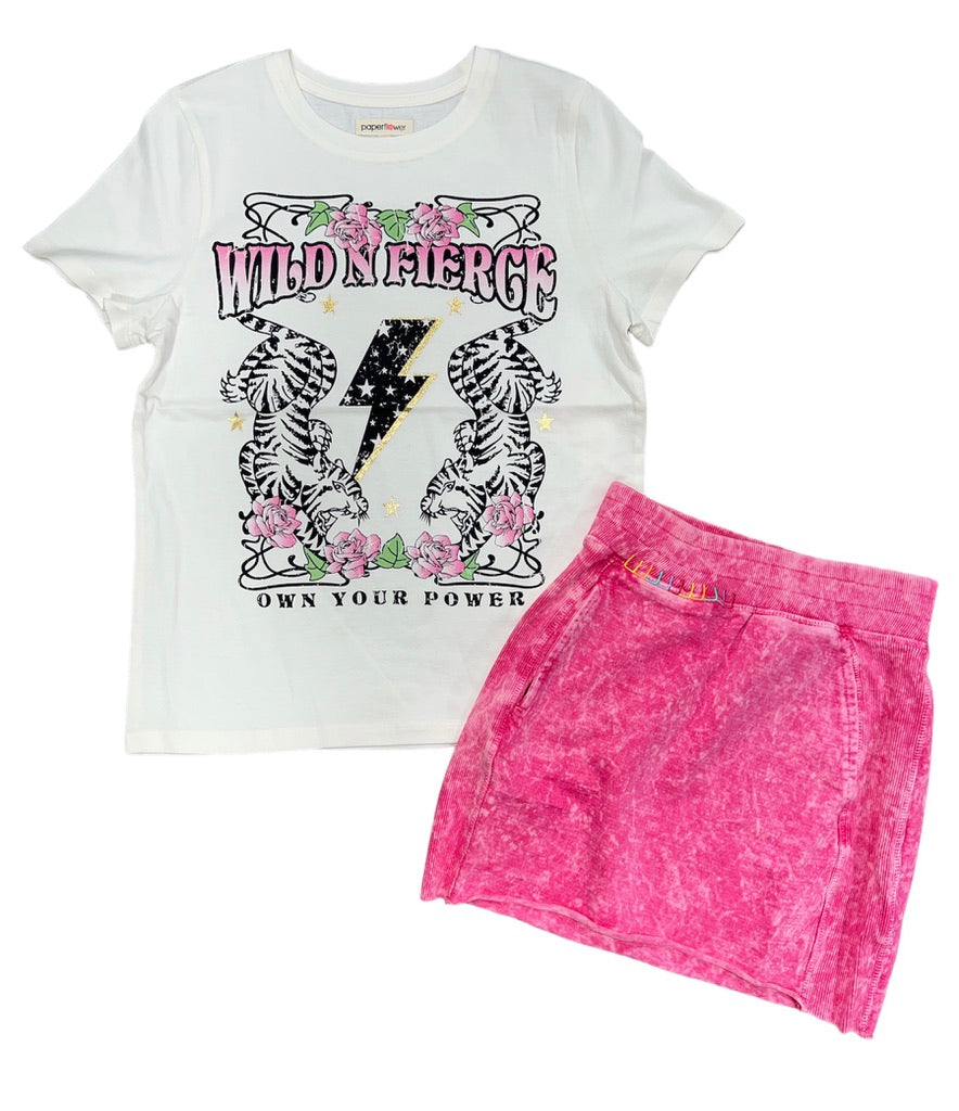 Wild & Fierce Tween Graphic Band Tee