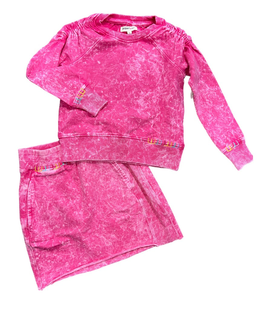 Magenta Washed Tween Sweatshirt