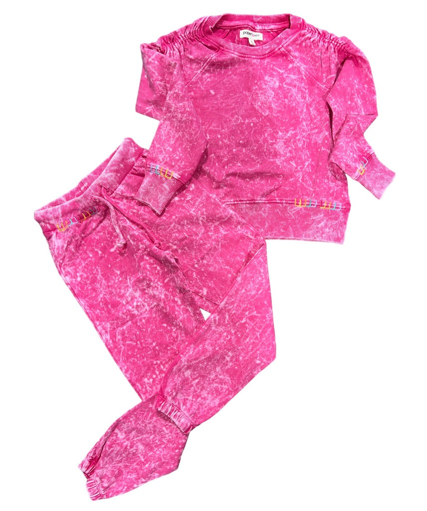 Magenta Washed Tween Sweatshirt