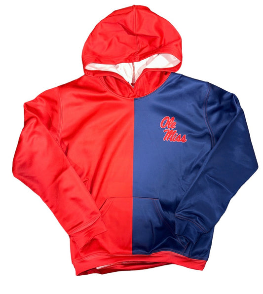 Ole Miss Rebels Color Block Youth Pullover