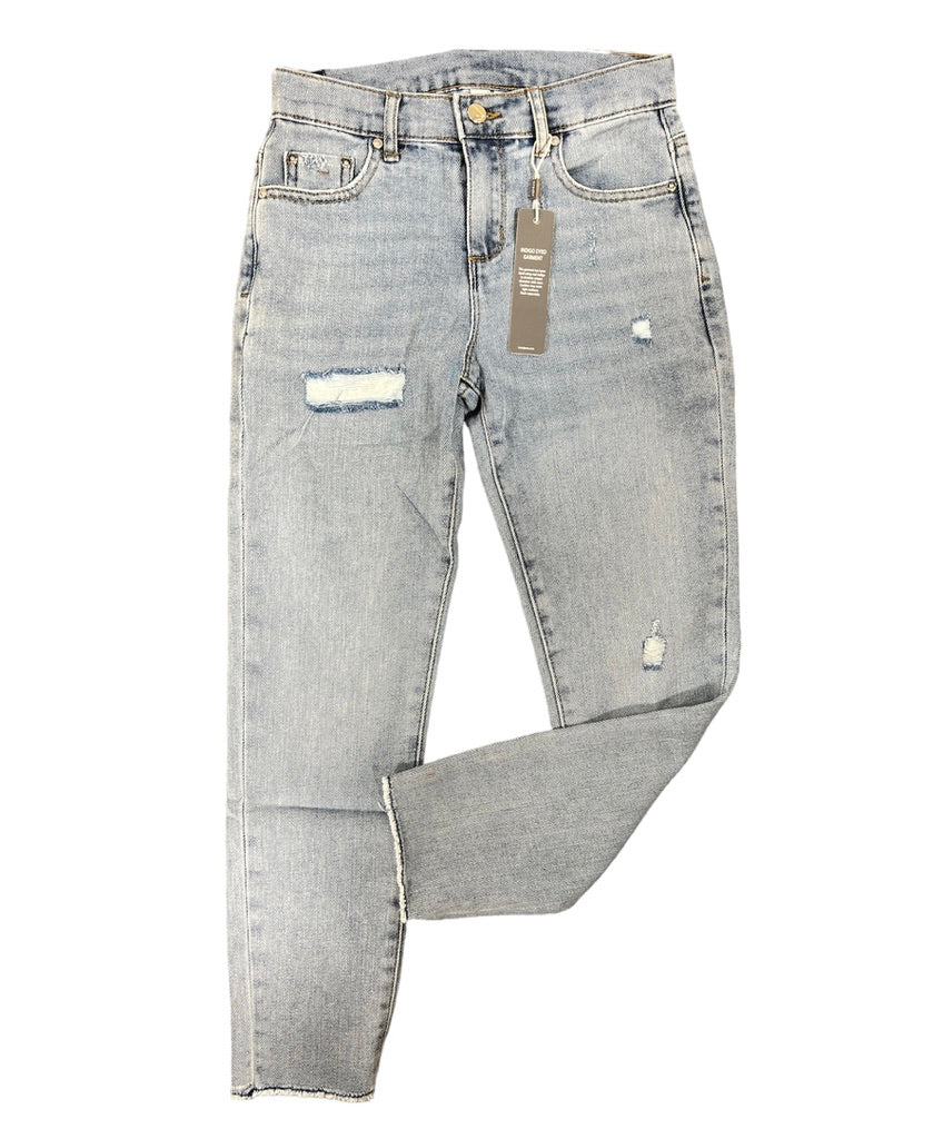 Tractr Light Wash Minimal Destressed Jean