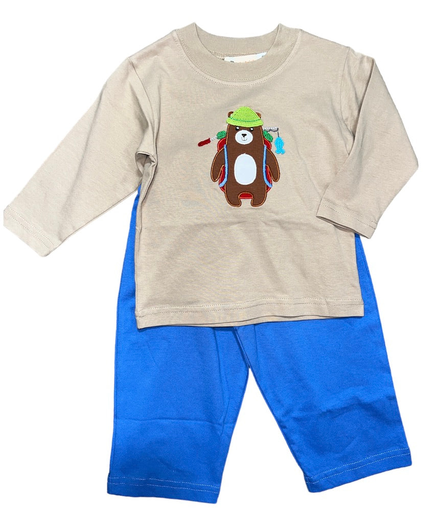 Camping Bear w/Fishing Pole Tee