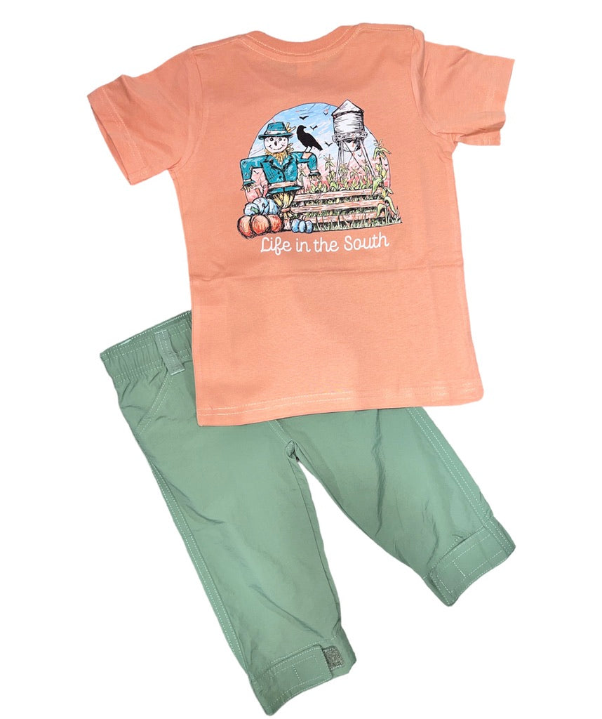 Scarecrow Cornfield Sunset Tee