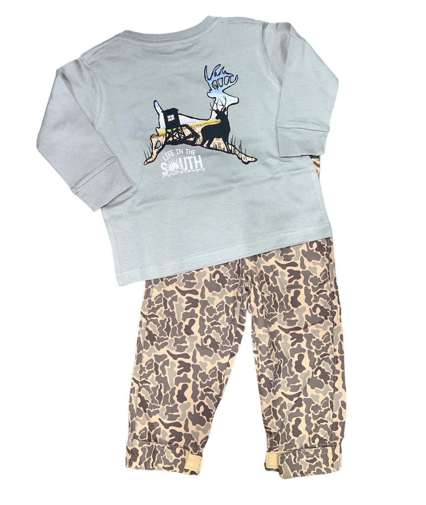 Running Buck Grey Tee