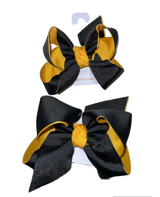 Black & Yellow Hairbow