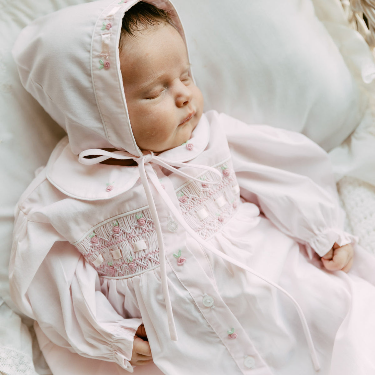 Feltman Brothers Ribbon Smocked Gown