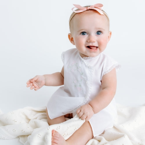 Feltman Brothers Girls Floral Lace Diaper Set - Pink