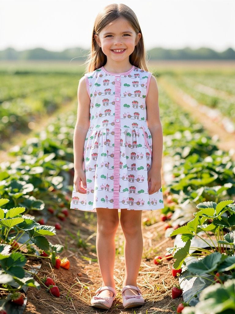 Baby Loren Tractors and Melons Dress