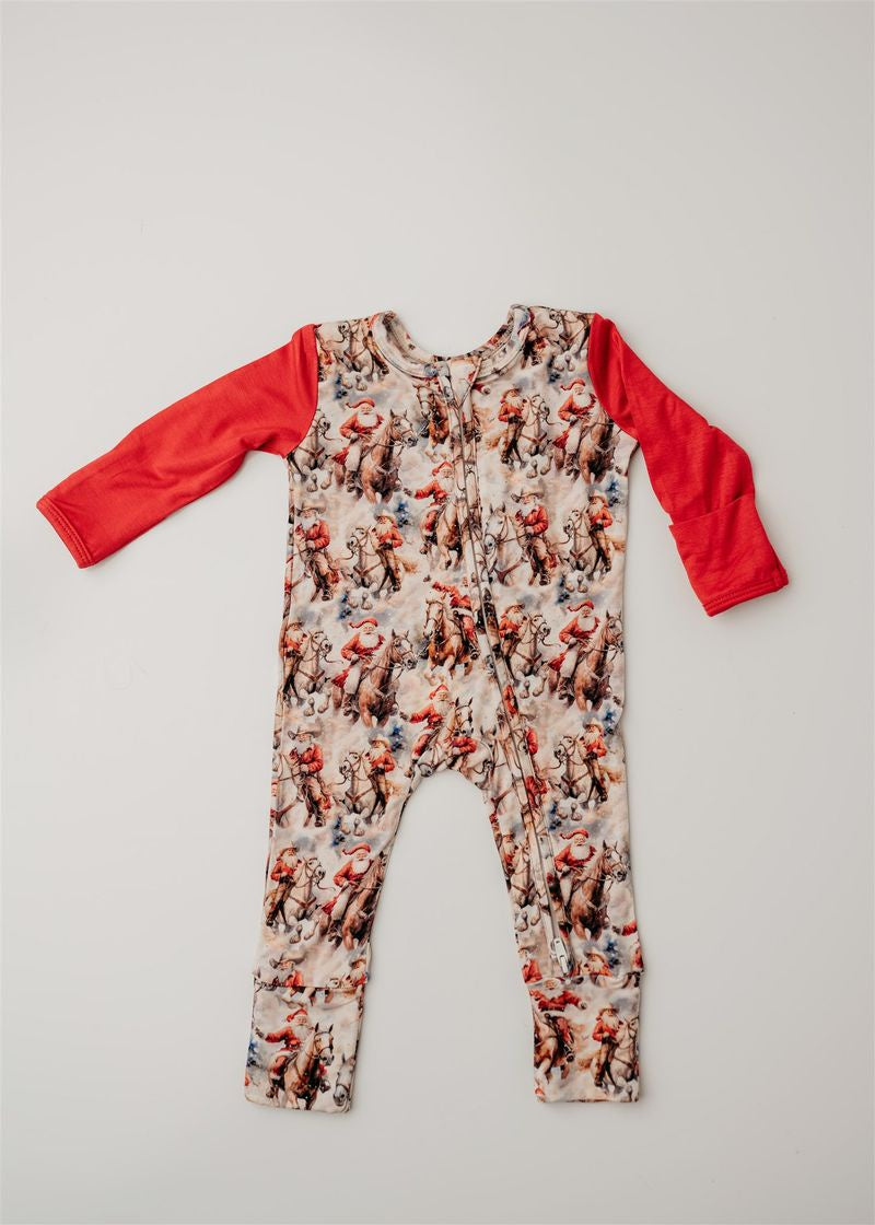 RR Cowboy Claus Footie