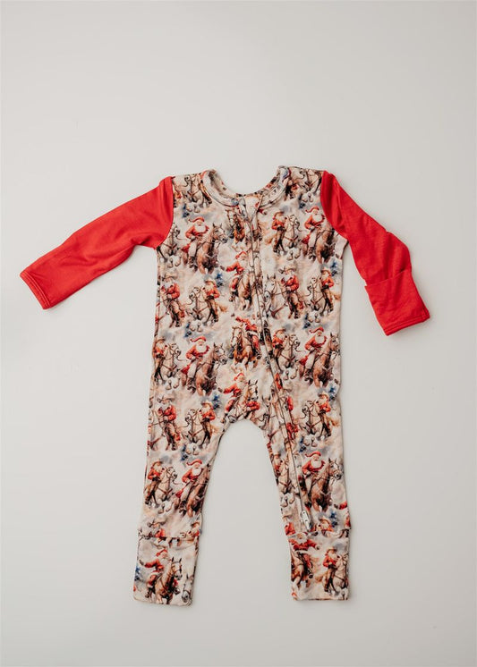 RR Cowboy Claus Footie
