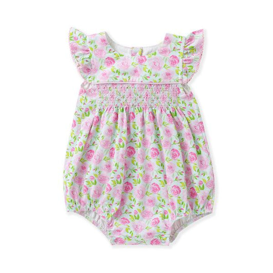 Swoon Baby Blooming Roses Smocked Bubble
