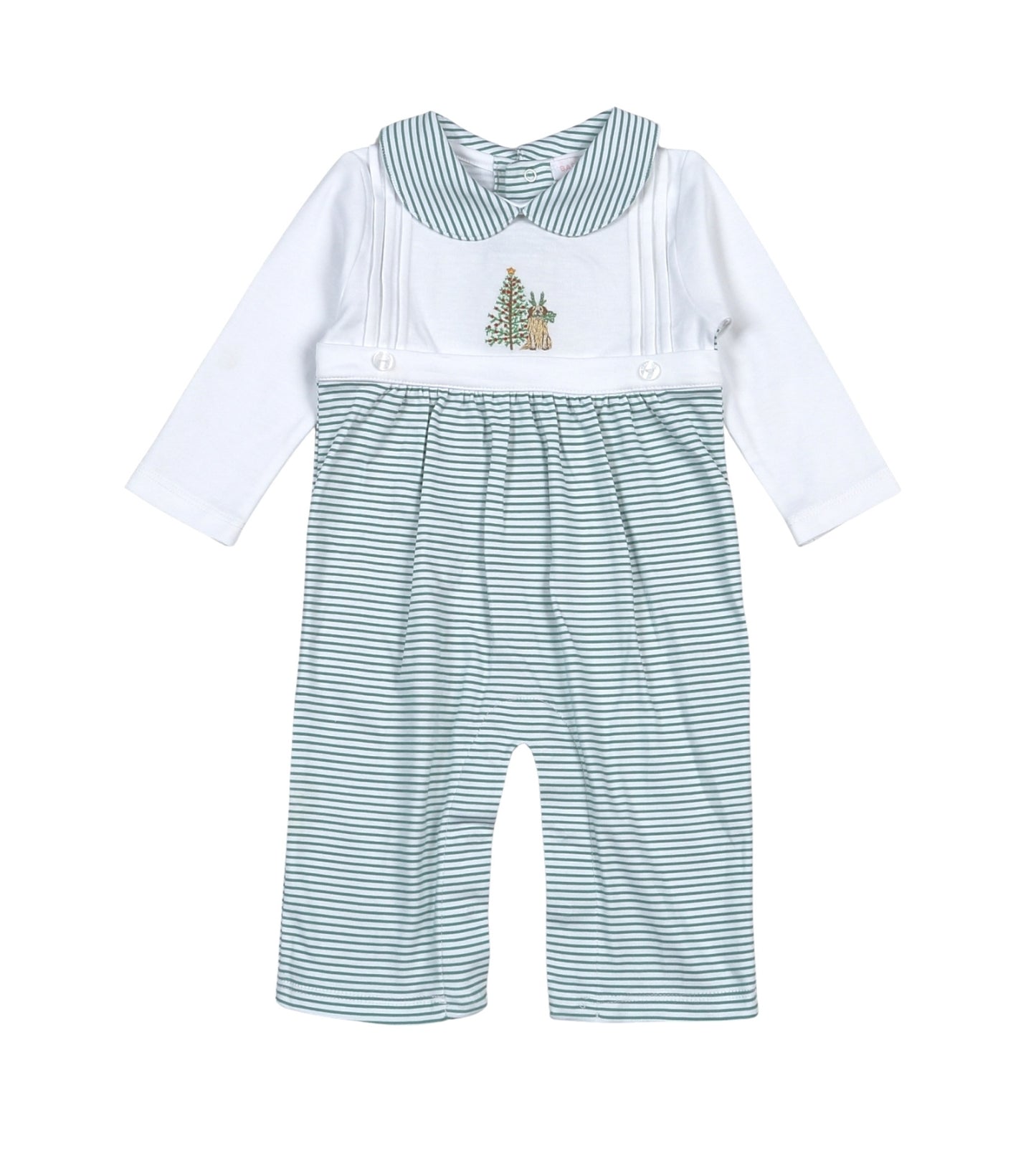Baby Loren Christmas Pals Embroidered Romper - Boys