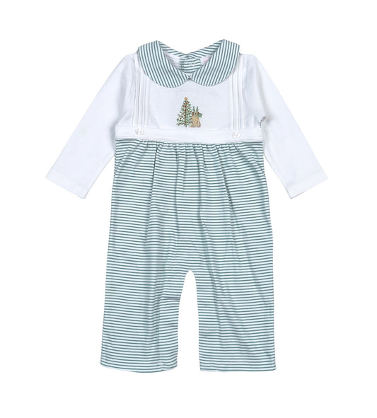 Baby Loren Christmas Pals Embroidered Romper - Boys
