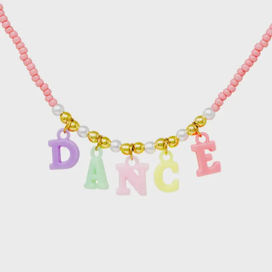 "Dance" Pink Bead Necklace