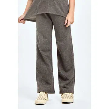 Good Girl Cotton French Terry Pant Set - Lt Grey