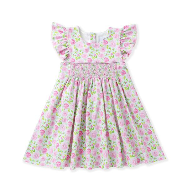 Swoon Baby Blooming Roses Smocked Dress