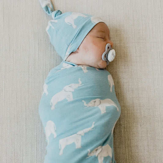 Copper Pearl Knit Swaddle Blanket - Peanut