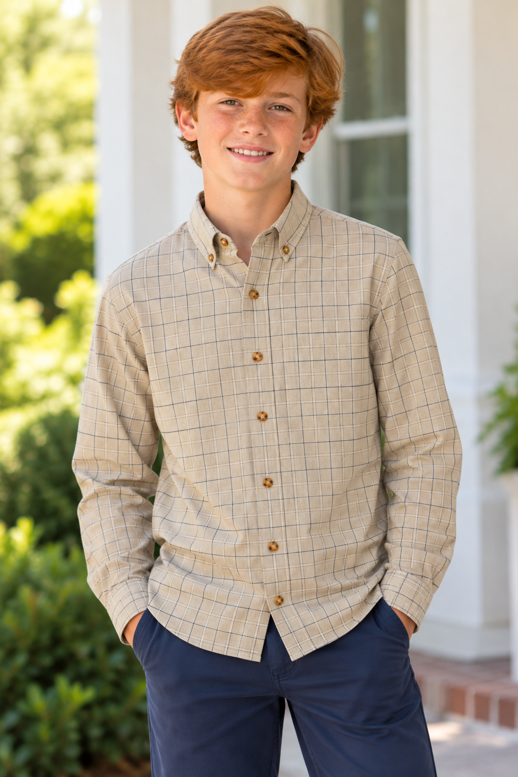 Boys Woodland Sportshirt - Wheat Field