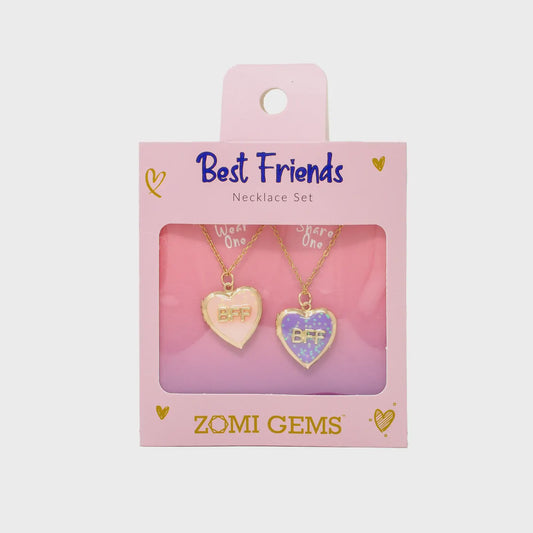 BFF Heart Locket Necklace Set
