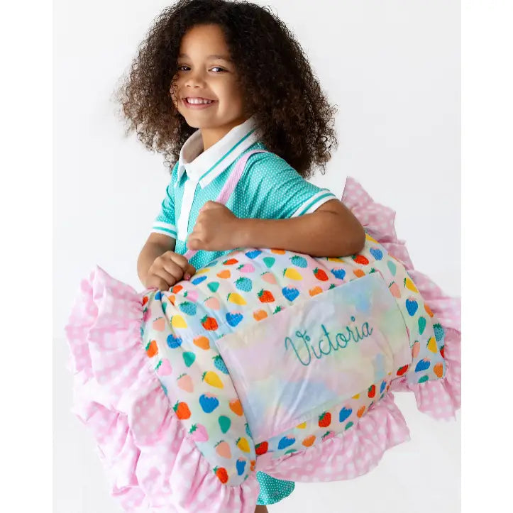 SugarBee Girls Nap Mat - Strawberries