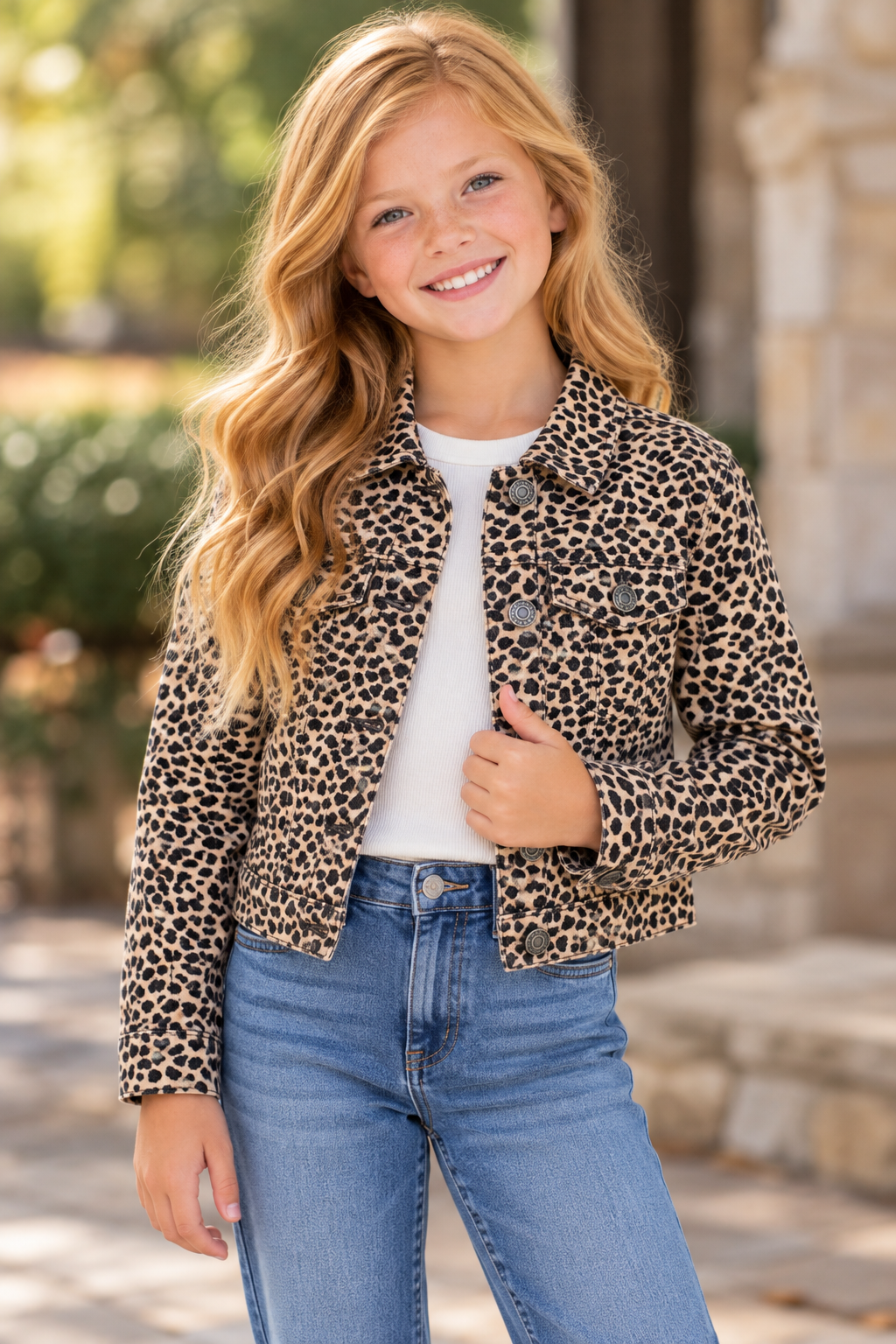 Pedal Leopard Print Cropped Jacket
