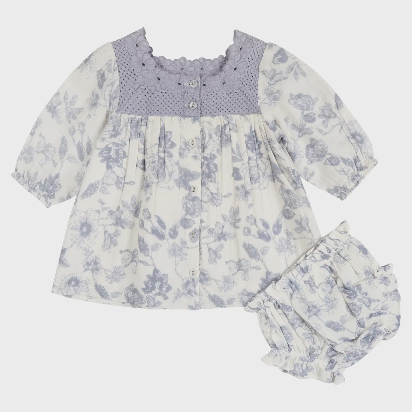 Viverano Claudia Floral Baby Dress & Bloomer Set