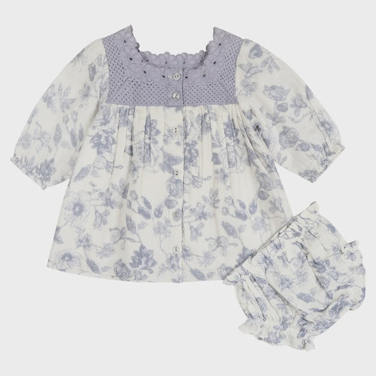 Viverano Claudia Floral Baby Dress & Bloomer Set