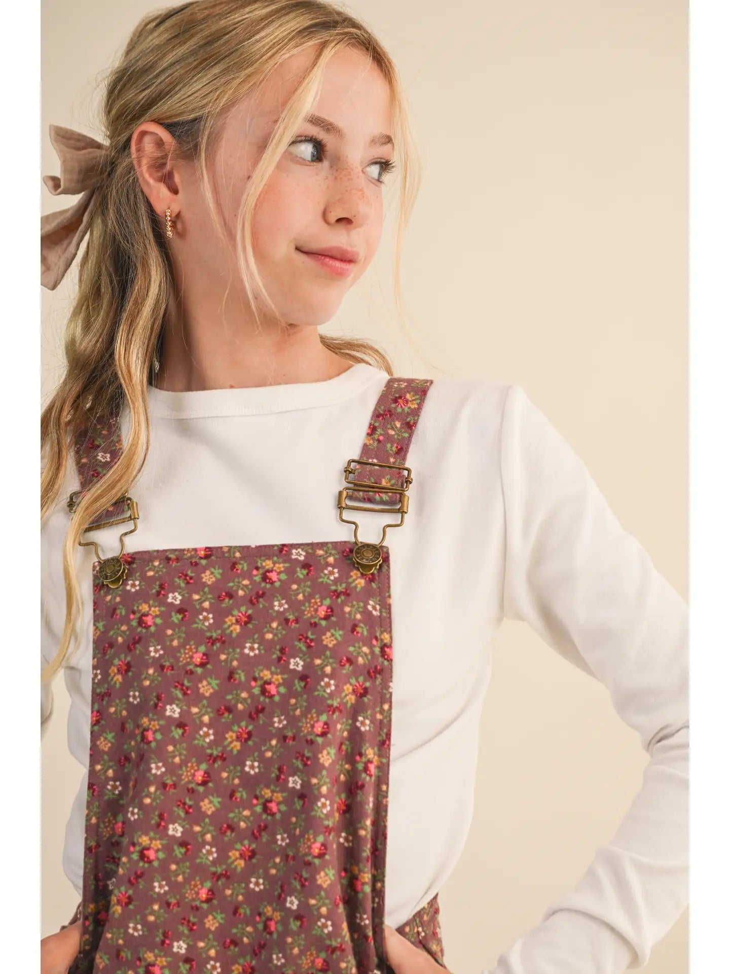 Heart & Arrow Floral Overalls