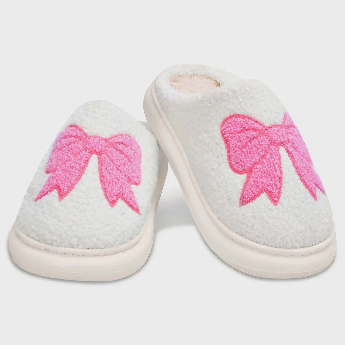 Iscream White Cozy Bows Slippers