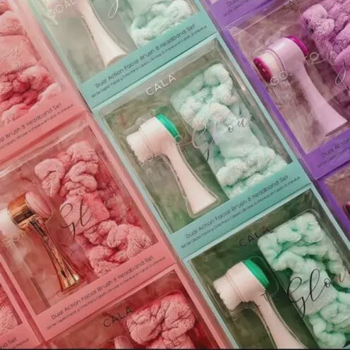 Cala Goal to Glow Facial Brush & Headband Set